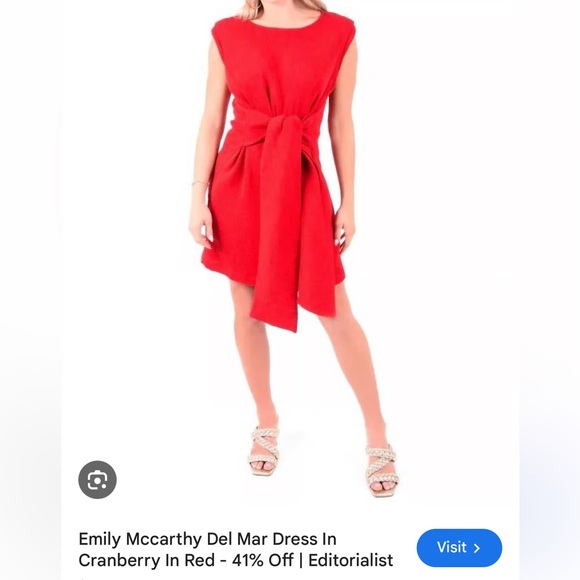 Emily McCarthy Cranberry Red Del Mar Sleeveless Dress - Picture 14 of 14